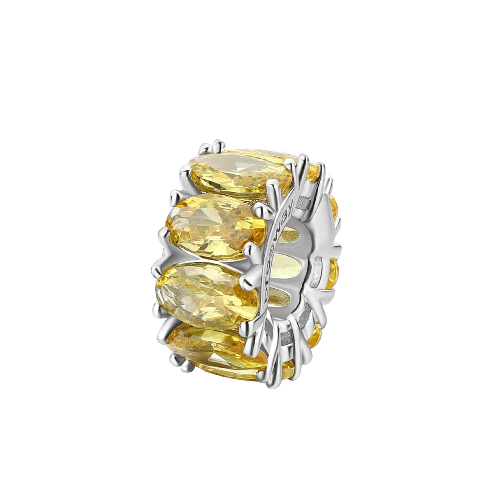 Charm Brosway Fancy da donna in argento con zirconi ovali gialli FEY01-1