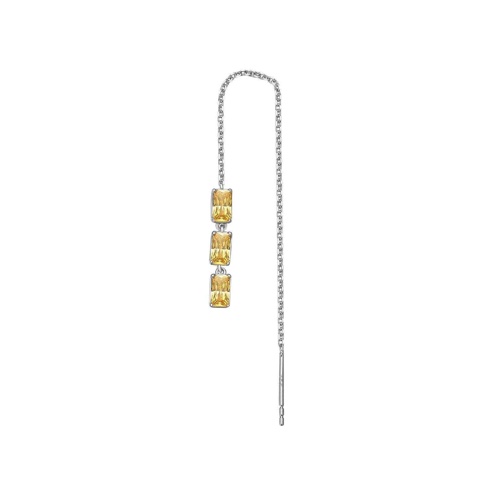 Orecchino pendente Brosway Fancy donna in argento con zirconi gialli FEY12-1