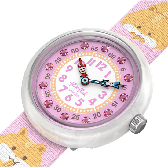 Orologio bimbi Flik Flak in plastica e cinturino con cricetini