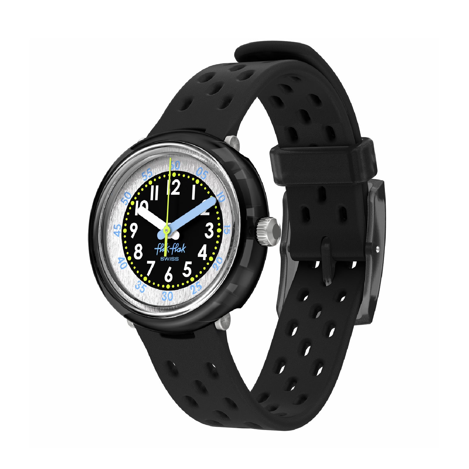 orologio solo tempo bambino Flik Flak FIZZ IN BLACK Nero MISURA UNICA