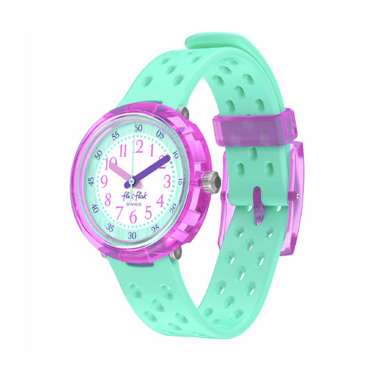 Orologio solo tempo bambini Flik Flak FIZZ IN MINT azzurro MISURA UNICA