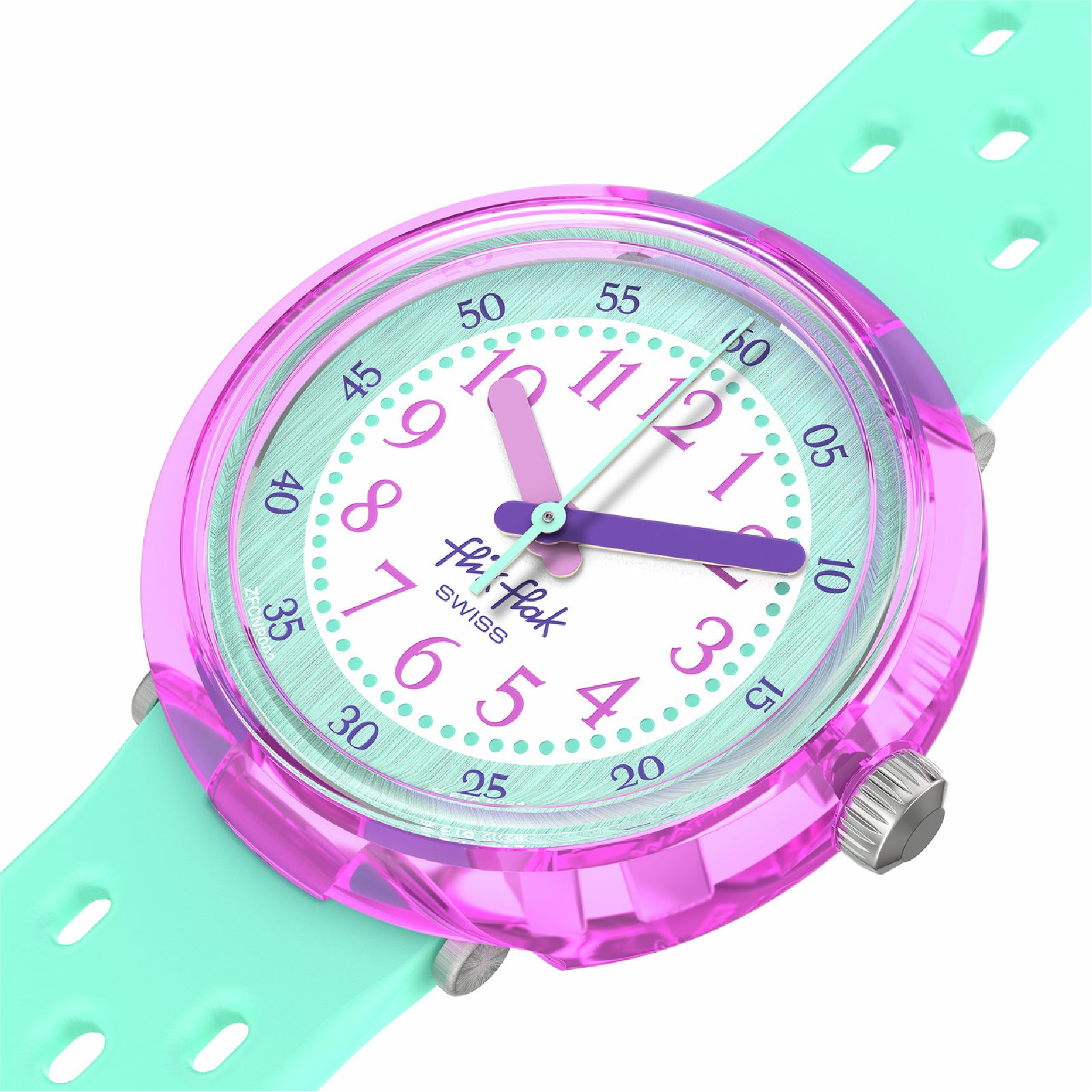 Orologio solo tempo bambini Flik Flak FIZZ IN MINT azzurro MISURA UNICA