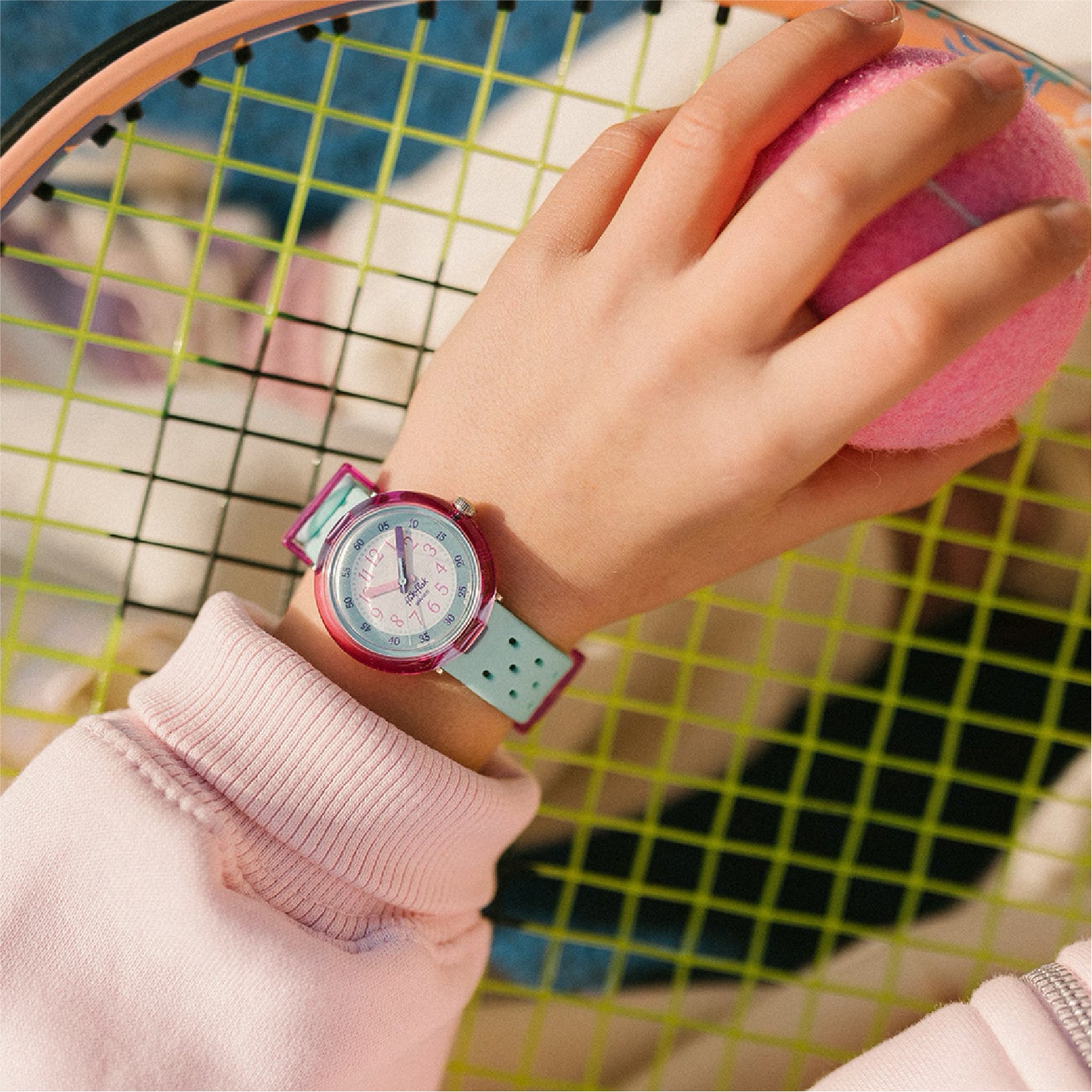 Orologio solo tempo bambini Flik Flak FIZZ IN MINT azzurro MISURA UNICA