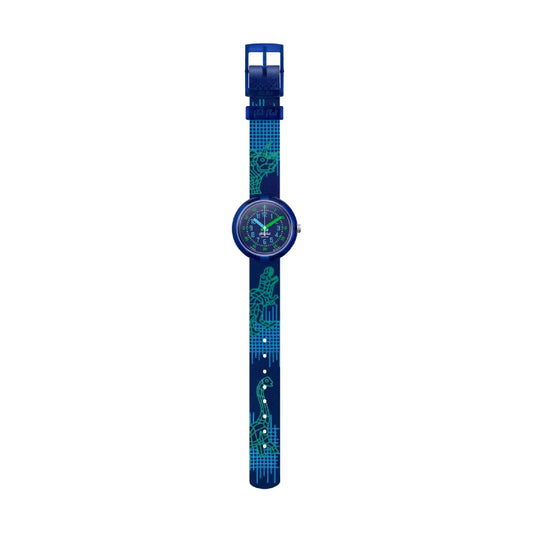 orologio solo tempo bambino Flik Flak CYBEROZAURUS blu MISURA UNICA