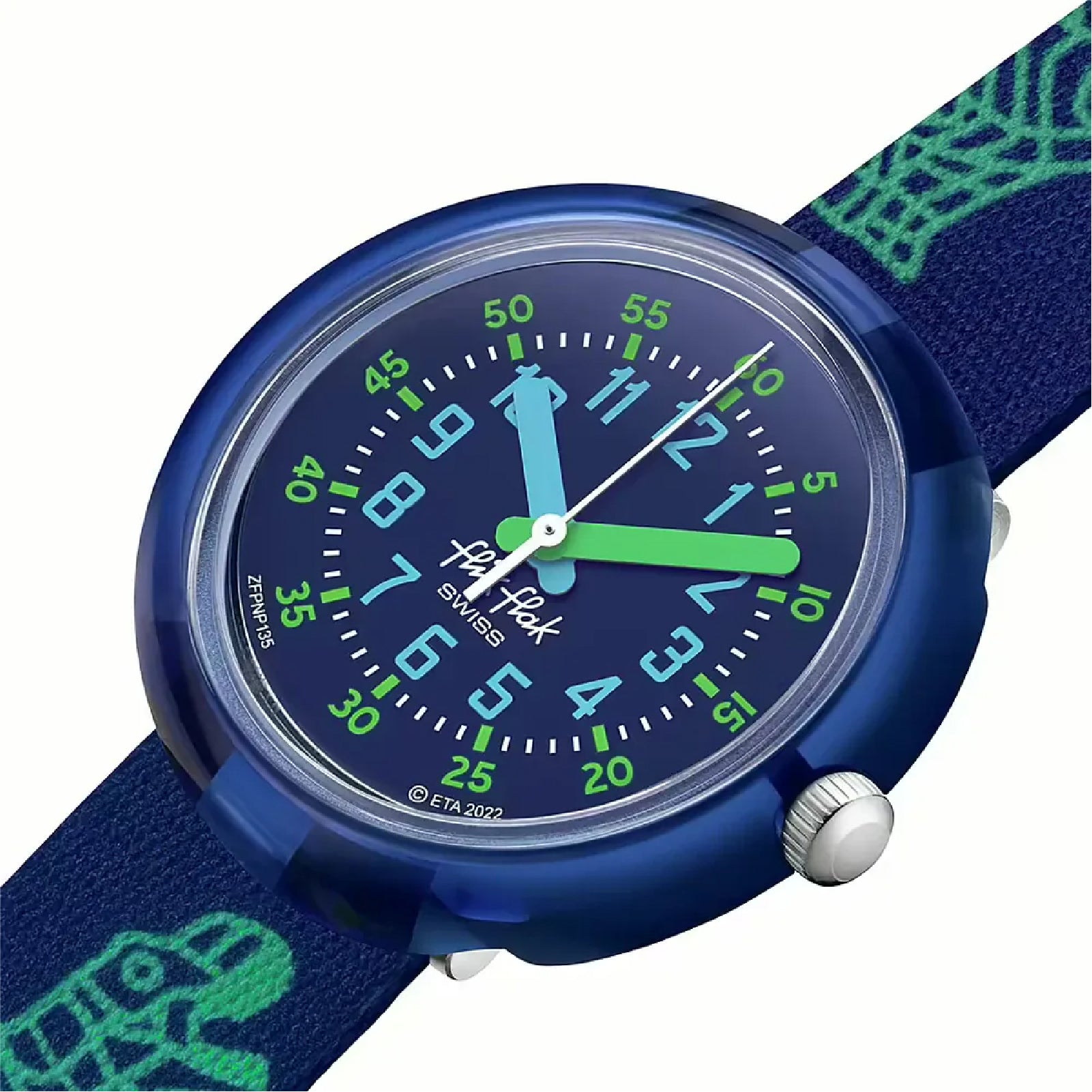 orologio solo tempo bambino Flik Flak CYBEROZAURUS blu MISURA UNICA