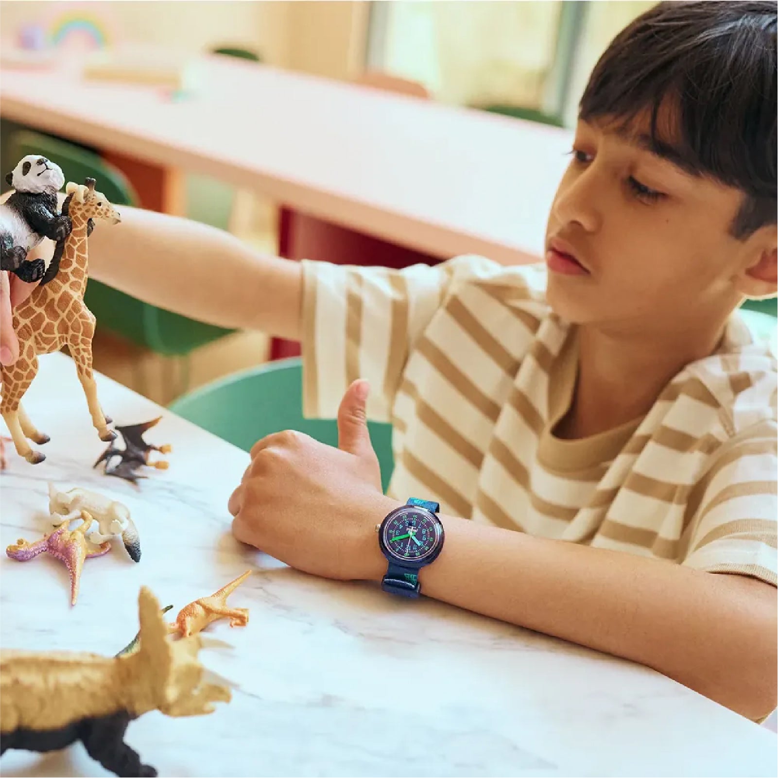 orologio solo tempo bambino Flik Flak CYBEROZAURUS blu MISURA UNICA