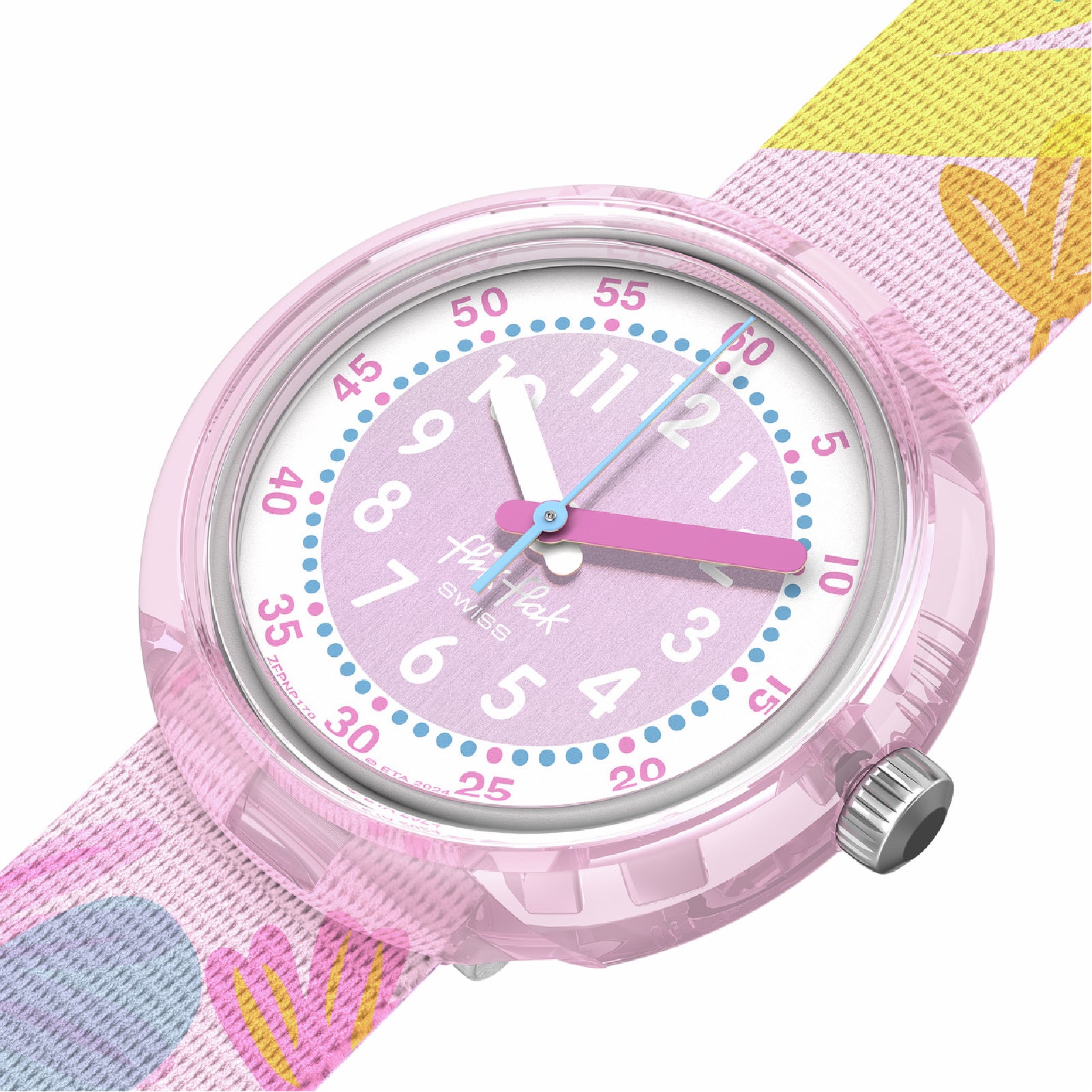 Orologio solo tempo bambina Flik Flak Flower Fields rosa chiaro MISURA UNICA
