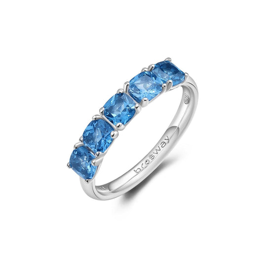 Anello veretta da donna Brosway Fancy in argento con zirconi blu FFB14-1