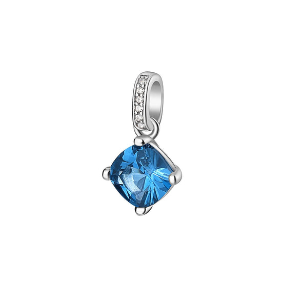 Charm donna Brosway Fancy argento zirconi bianchi quadrato blu FFB15-1