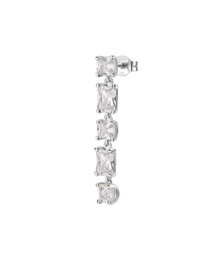 Mono orecchino pendente della collezione Brosway Fancy da donna in argento 925 con zirconi bianchi con chiusura a perno FIW27