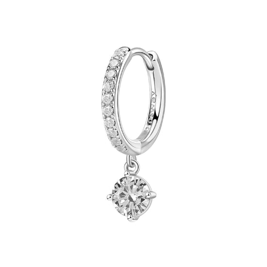 Orecchino donna Brosway Fancy in argento con zirconi bianchi e uno pendente FIW90-1