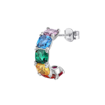 Orecchino semicerchio Brosway Francy donna in argento con zirconi multicolor FJR06-1