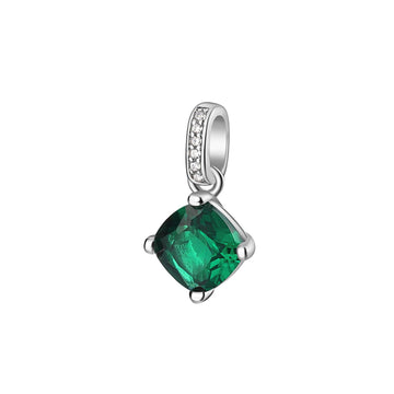 Charm donna Brosway Fancy argento zirconi bianchi quadrato verde FLG15-1