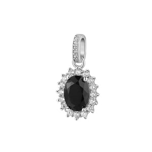 Charm a forma ovale della collezione Brosway Fancy da donna in argento 925‰ con zirconi neri e bianchi FMB12