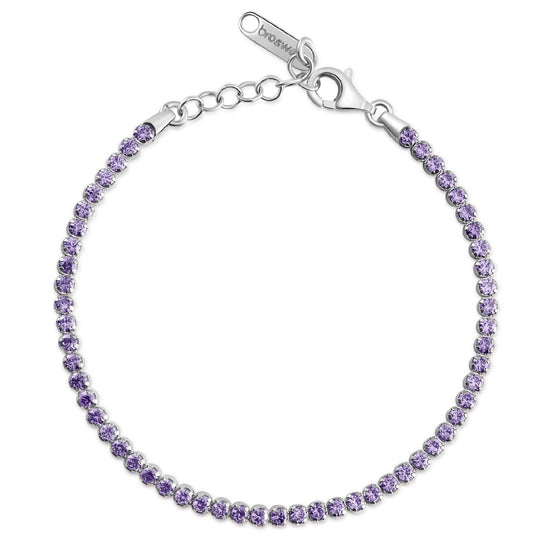 Bracciale tennis Brosway Francy donna in argento con zirconi viola FMP107-1