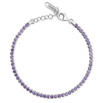 Bracciale tennis Brosway Francy donna in argento con zirconi viola FMP107-1
