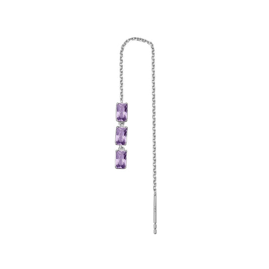 Orecchino saliscendi pendente Brosway Fancy donna in argento e zirconi viola FMP23-1