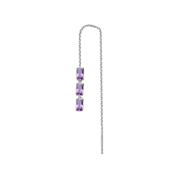 Orecchino saliscendi pendente Brosway Fancy donna in argento e zirconi viola FMP23-1