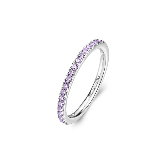 Anello veretta donna Brosway Fancy in argento con zirconi lilla FMP70-1