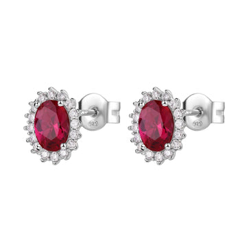 Orecchino a lobo Brosway Fancy donna in argento con zirconi rossi e bianchi FPR15-1
