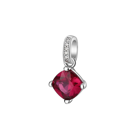 Charm donna Brosway Fancy argento zirconi bianchi quadrato rosso FPR17-1