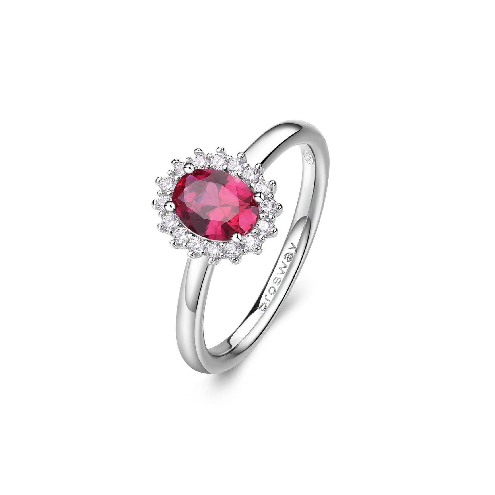Anello donna Brosway Fancy in argento con zirconi bianchi e uno rosso FPR75-1