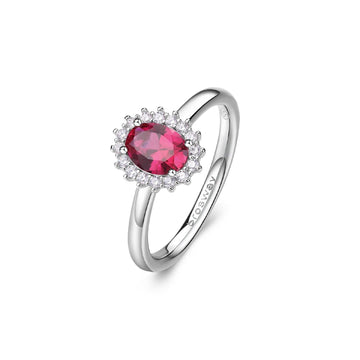 Anello donna Brosway Fancy in argento con zirconi bianchi e uno rosso FPR75-1