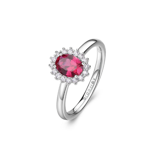 Anello donna Brosway Fancy in argento con zirconi bianchi e uno rosso FPR75-1