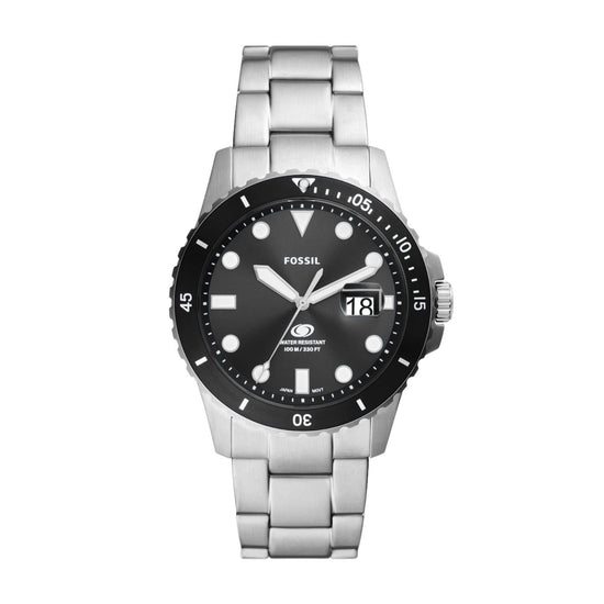 Orologio uomo solo tempo Fossil Blue Dive acciaio, nero, datario, cassa 42mm FS6032-1