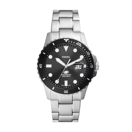 Orologio uomo solo tempo Fossil Blue Dive acciaio, nero, datario, cassa 42mm FS6032-1