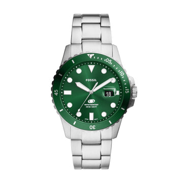 Orologio uomo solo tempo Fossil Blue Dive acciaio, verde, datario, cassa 42mm FS6033-1