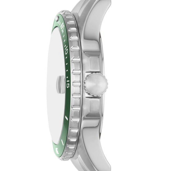 Orologio uomo solo tempo Fossil Blue Dive acciaio, verde, datario, cassa 42mm FS6033-3
