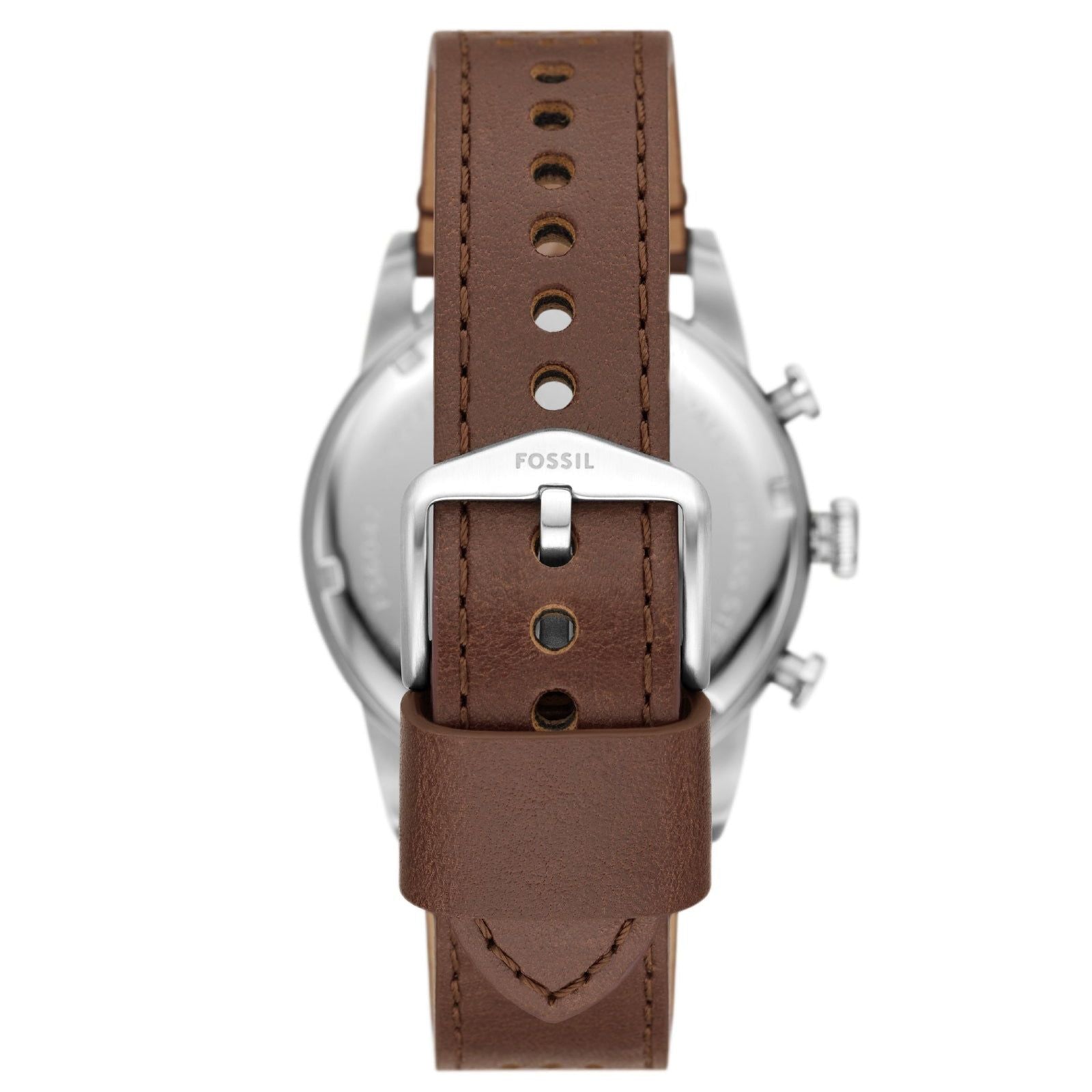 Orologio crono uomo Fossil Sport Tourer in acciaio cinturino pelle marrone 42mm FS6042-2
