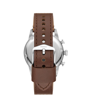 Orologio cronografo da uomo Fossil Sport Tourer con cassa in acciaio 42mm e cinturino in pelle di colore marrone FS6042