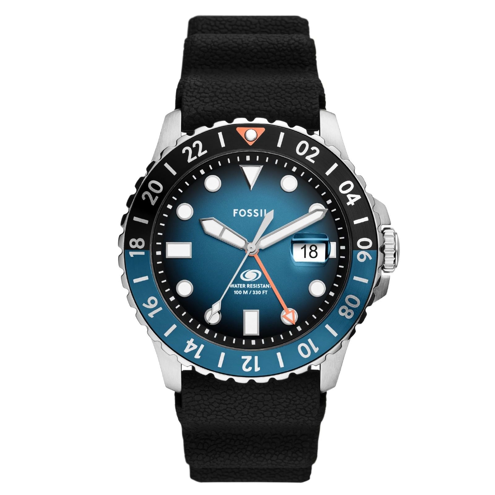 Orologio uomo Fossil Blue cassa in acciaio cinturino nero 46 mm FS6049-1