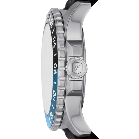 Orologio uomo Fossil Blue cassa in acciaio cinturino nero 46 mm FS6049-3