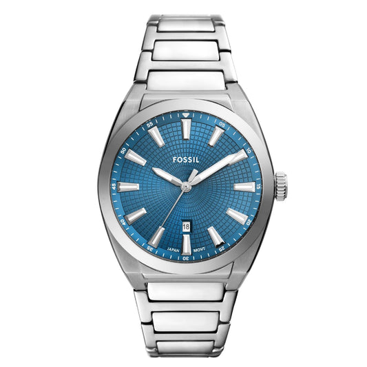 Orologio uomo Fossil Everett cassa in acciaio quadrante blu 42 mm FS6054-1