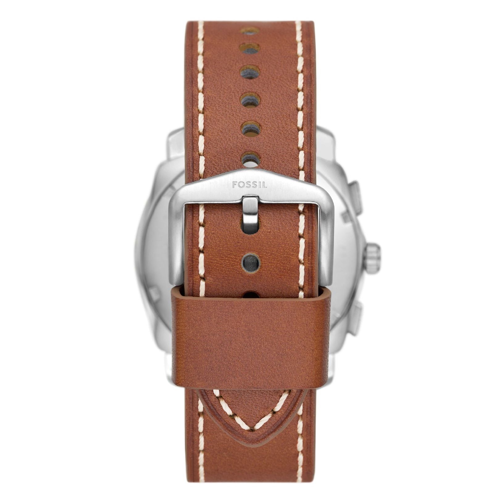 Orologio crono uomo Fossil Machine in acciaio e pelle marrone 42mm FS6059-2