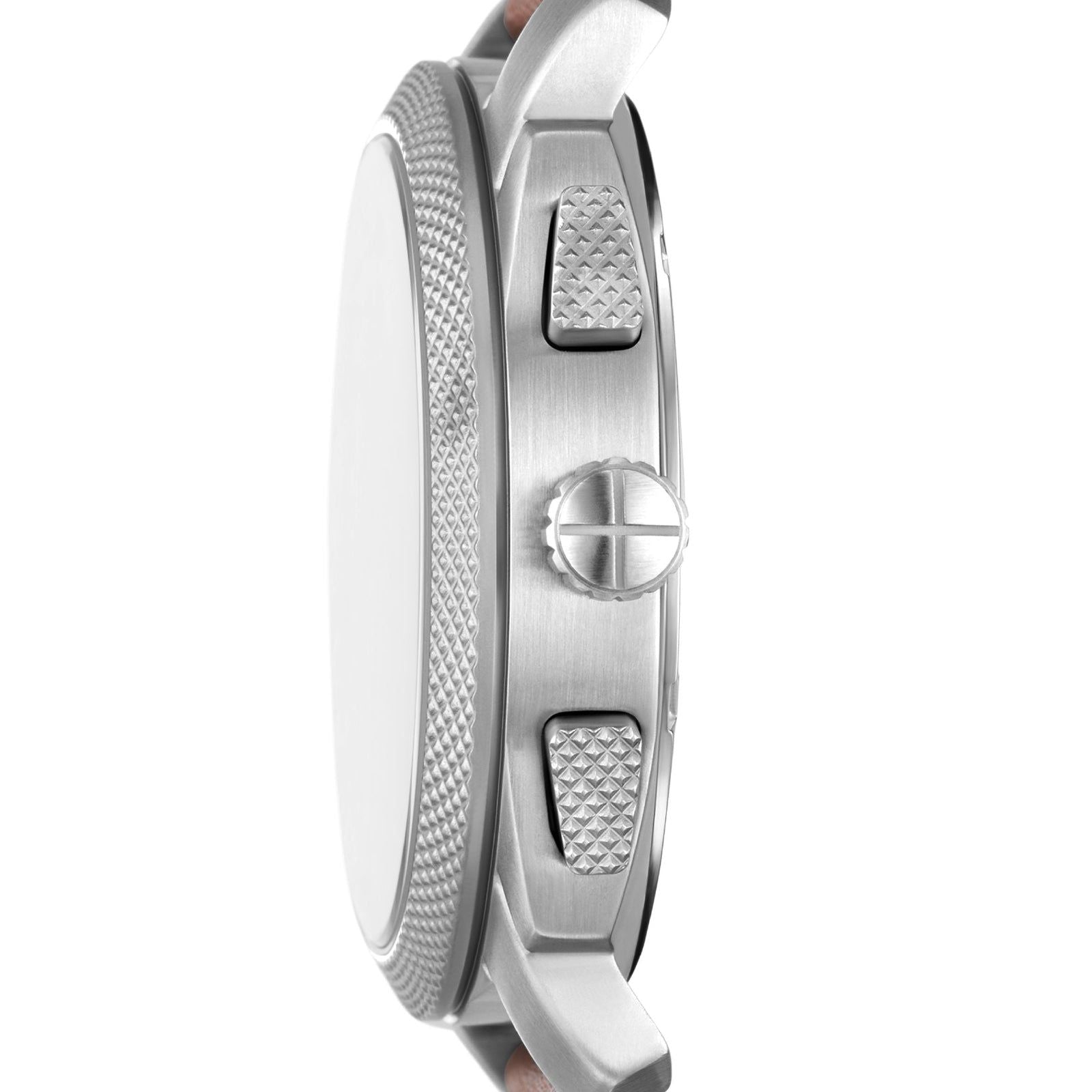Orologio crono uomo Fossil Machine in acciaio e pelle marrone 42mm FS6059-3