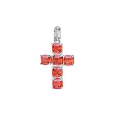 Charm donna Brosway Fancy in acciaio a croce con zirconi arancioni FVO03-1