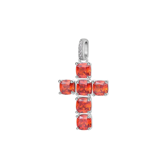 Charm donna Brosway Fancy in acciaio a croce con zirconi arancioni FVO03-1