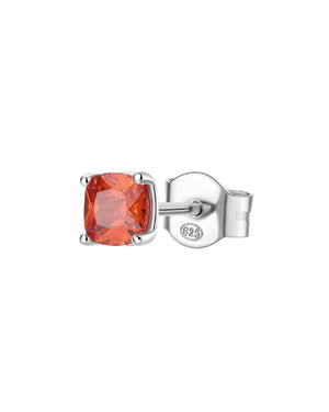 Mono orecchino punto luce della collezione Brosway Fancy da donna in argento 925 rodiato con zircone arancione FVO07
