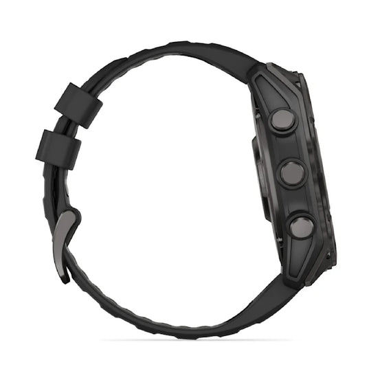 Smartwatch Garmin in acciaio con cinturino in silicone black MISURA UNICA