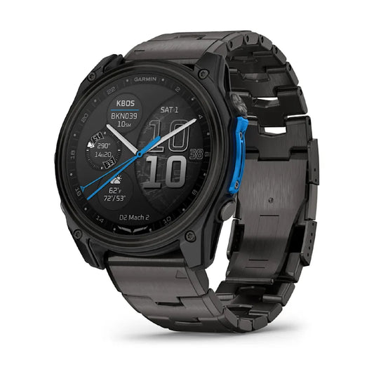 Smartwatch Garmin realizzato in titanio colore carbon grey MISURA UNICA