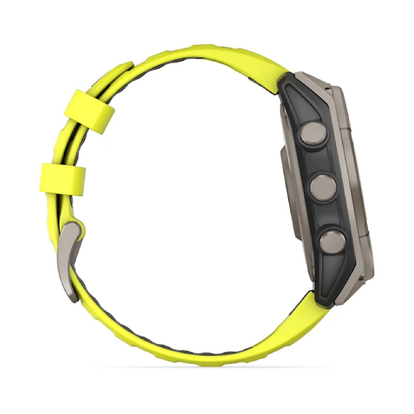 Smartwatch Garmin in titanio con cinturino in silicone giallo MISURA UNICA