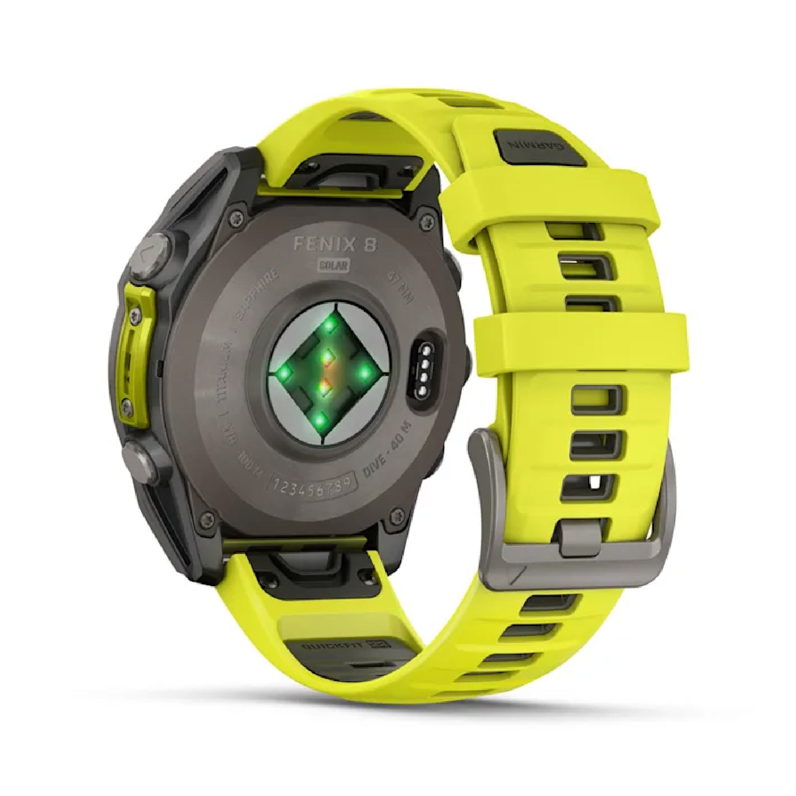 Smartwatch Garmin in titanio con cinturino in silicone giallo MISURA UNICA