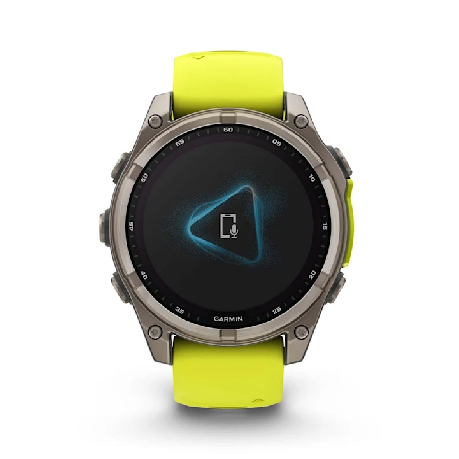 Smartwatch Garmin in titanio con cinturino in silicone giallo MISURA UNICA