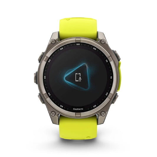 Smartwatch Garmin in titanio con cinturino in silicone giallo MISURA UNICA