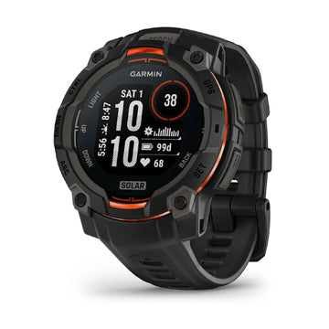 Smartwatch Garmin Instinct silicone nero dettagli arancioni MISURA UNICA