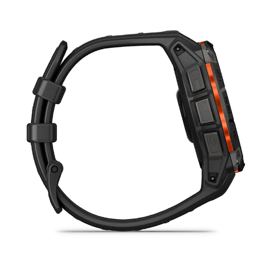 Smartwatch Garmin Instinct silicone nero dettagli arancioni MISURA UNICA
